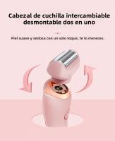 Epilador Eléctrico Para Mujeres 2 En 1 Recargable Doble Cabeza Impermeable Kit De Peluquería Corporal Para Eliminación De Vello Shaver Para Damas En El Bikini Y Axilas - details 7