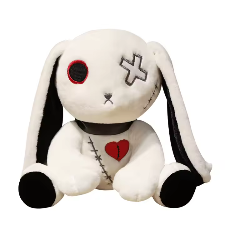 Muñeco De Peluche Gótico Y Spooky De Conejo Loco Juguete Adorable Horrorífico Para Niños Entre 3-6 Años Relleno De Algodón PP Material De Poliéster - 1