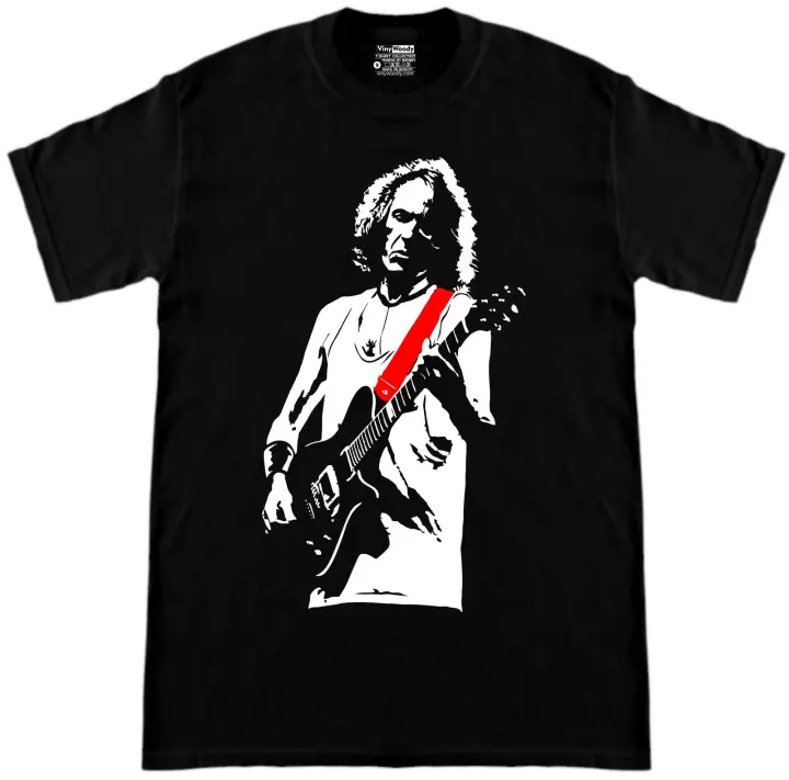 Camiseta Negra Manga Corta Guitarrista Extremo Algodon Unisex Musica Rock Duro Grupo Español - 1