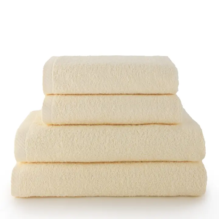 QUALITY TOWELS. Pack TOALLAS color NATURAL. Fabricadas en algodón cardado de 420 grs/m2. Packs de diferentes tamaños. Muy suaves y absorbentes. - 1