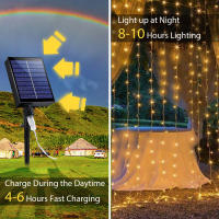 Luces De Hiedra LED Solares Impermeables 10M-100M Con Panel Solar Grande Para Exterior Decoración De Jardín Navidad Color Blanco Cálido Y Multicolor - details 4