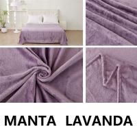 Manta sedalina extra suave,color LAVANDA CLARO liso,medidas160x220cm para cama de 90cm/105cm, medidas 220x240cm para cama de 135cm/150cm,100% Poliéster,cm,fespu - details 0