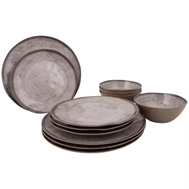 Bo-Camp - Vajilla - Halo - 12 Piezas - Beige - 1