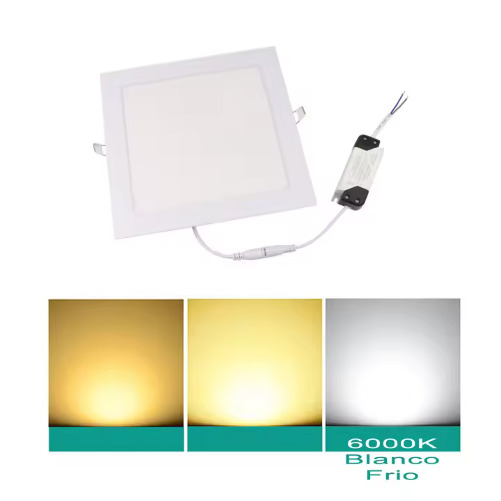 Mil Luces Panel Downlight LED Cuadrado Empotrable MOD.MILAN 9W Corte 130mm - 1