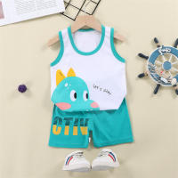 Conjunto De Pijamas De Verano Para Niños Y Niñas Con León De Dibujos Animados Camiseta + Shorts De Algodón Unisex Talla 1-6 Años - details 3