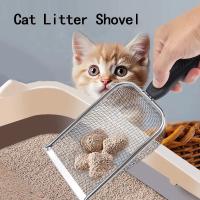Shovel De Acero Inoxidable Para Gatos Herramienta De Limpieza De Orina Y Feces De Mascotas Pequeñas Con Agujeros Finos Para Filtrar - details 0