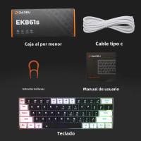 Teclado Mecánico Con Cable DAREU EK861S RGB 61 Teclas Switches Rojos Keycaps De ABS N-key Rollover Y Pies Magnéticos - details 10
