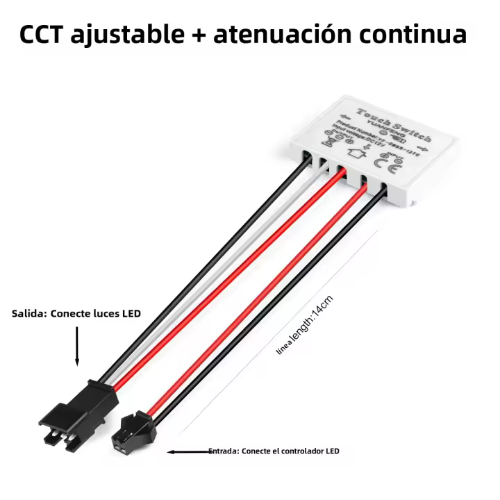 Interruptor De Control Táctil Inteligente Capacitivo Para Espejo De Baño Y Maquillaje Con Dimmer CCT LED Switch Penetrante - 1