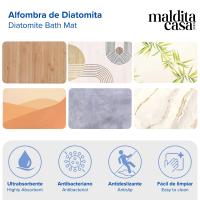 Alfombra de Diatomita Gris 45x35cm / 60x39cm, Alfombra con propiedad de secado rápido (casi instantáneo), protege contra humedad y hongos, para Baño, Cocina... - Modelos a Escoger - XOCOTO - details 0