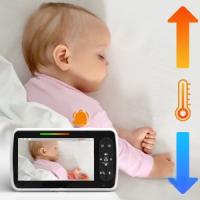 Baby Monitor with  Cameras | Remote Pan-Tilt-Zoom Video Baby Monitor with Camera and Audio, 5” Large Display, Night Vision, Temperature Display, Lullaby, 2 Way Audio & 960ft Range - details 9