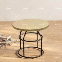 Mesa Redonda Camilla | Pino | Tablero de partículas | Mesa de comedor para salón, cocina o terraza | | Ideal para invierno y verano | Sin pintar | Mesa color madera | 45x55 centímetros - details 2