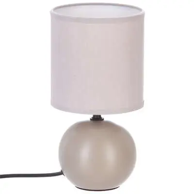 Factory Cuadros Lámpara de Mesa Cerámica Gris Topo Mate - Diseño Moderno - 1