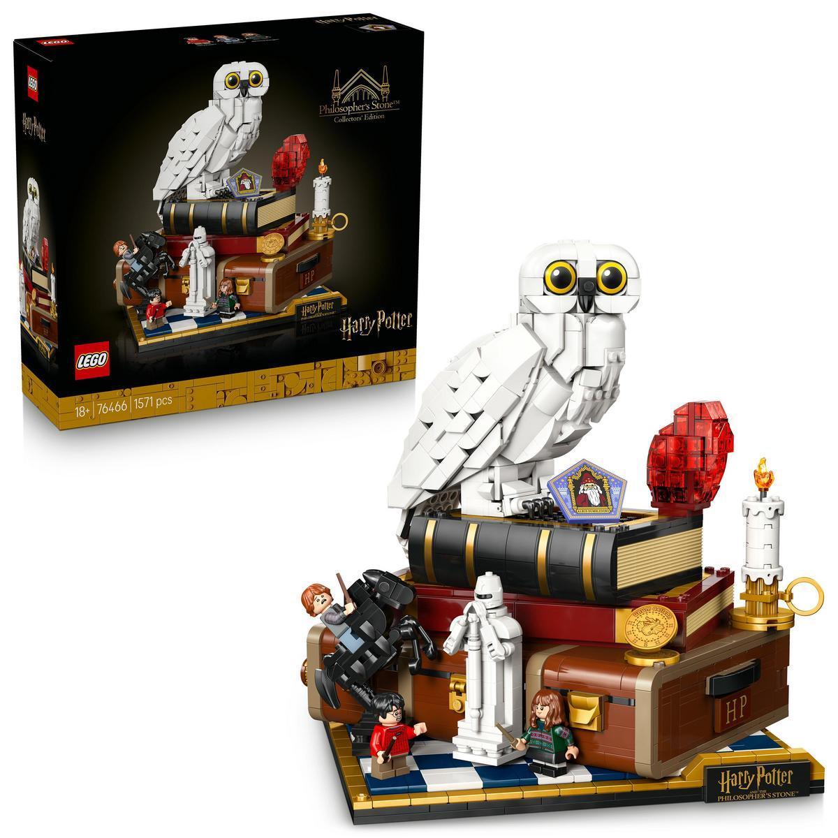 [PREVENTA] LEGO® 76466 Harry Potter™ Piedra Filosofal: Edición para Coleccionistas Set de Construcción para Exponer con Figura de Hedwig™ y 3 Minifiguras para Fans Adultos