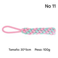 Juguete de cuerda para perro, color rosa y azul de 30cm - ¡Divertido y duradero para tu mascota! - details 0