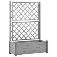 vidaXL Jardinera con enrejado PP 100x43x142 cm  Color Blanco,  Moca,  Antracita y mas - details 2