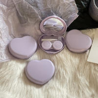 Caja De Lentes De Contacto Corazón Negro Morado Para Ojos De Color Kit De Herramientas Almacenamiento Y Cuidado Del Contenedor Con Espejo Y Aparato De Apariencia Unisex - details 7