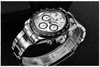 Reloj De Pulsera De Cuarzo Para Hombre PAGANI DESIGN 2024 Multi Zona Horaria 40MM Marca Top Lujo Cronógrafo VK63 Acero Inoxidable Resistente Al Agua - details 13