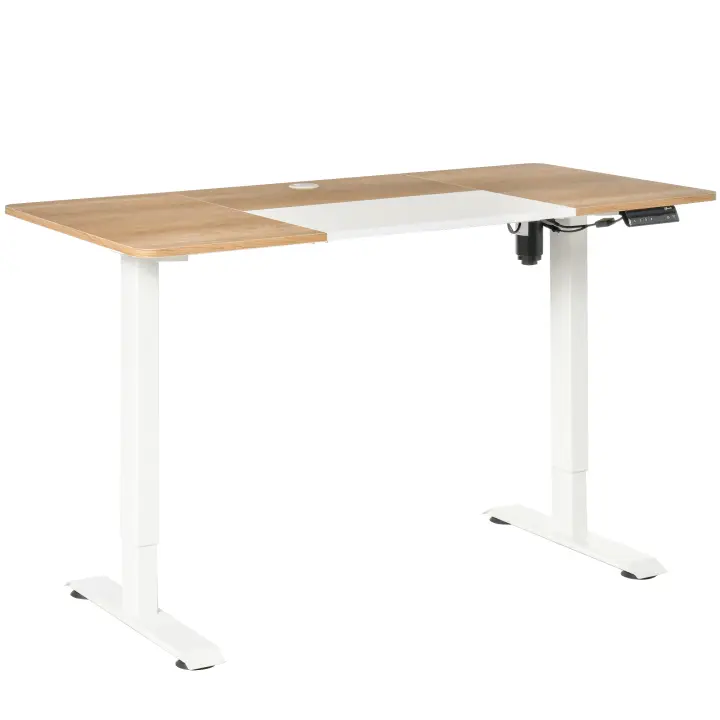Vinsetto Escritorio de Pie Soporte de Escritorio con Altura Ajustable y 4 Teclas de Memoria para Oficina Hogar 140x70x72-116 cm - 1