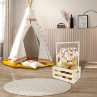 Cesta De Baño Para Bebé Con Manija Portátil Y Gran Capacidad Caja De Madera Para Almacenamiento De Juguetes Decoración De Closets Para Fiesta De Baño - details 8