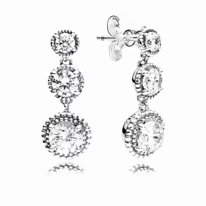 Pandora 290742CZ Pendientes de colgantes Eternal Elegance Plata de ley - 1