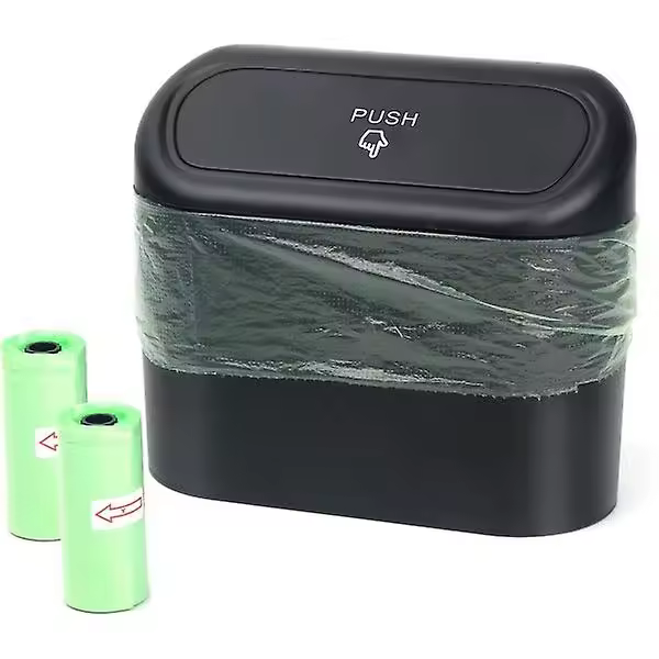 Bote de basura para Coche, mini accesorios para Coche con tapa y 40 bolsas de basura, Bonito organizador, Pequeño Bote de basura para almacenamiento - 1