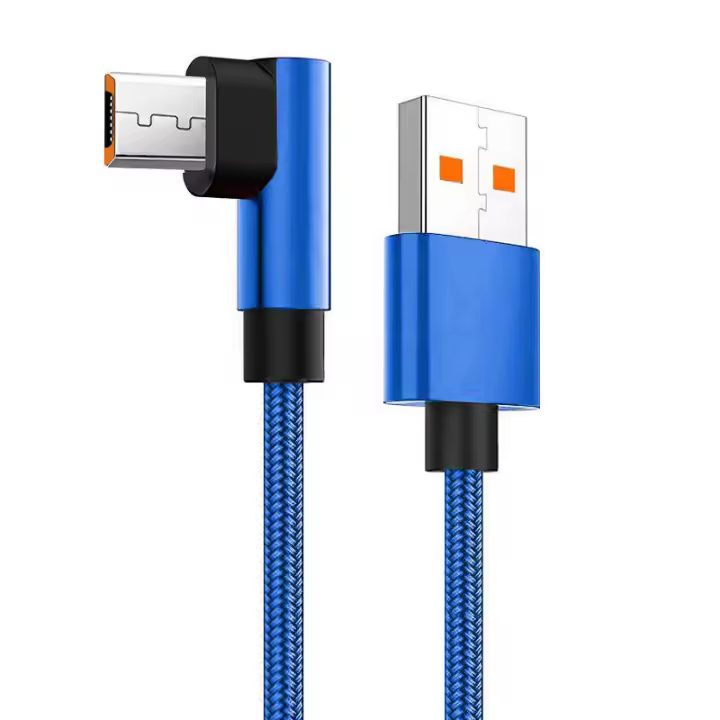 Cable Micro USB NNBILI De 90 Grados Para Samsung S7 Xiaomi Carga Rápida 2.4A Cable USB Para Smartphone Android Longitudes De 1m/2m/3m - 1
