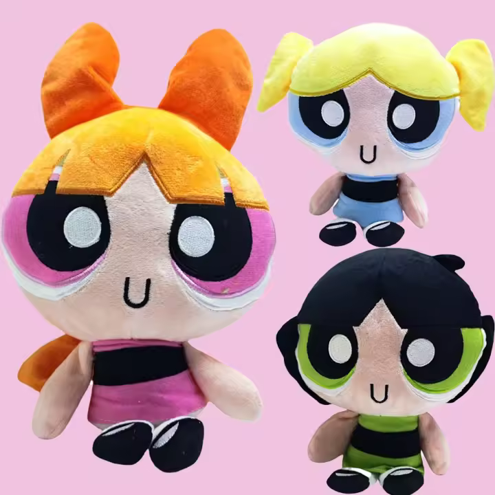 Muñeco De Peluche Anime 25cm Serie the Powerpuff Girls Decoración Creativa Para Dormitorio Regalo De Cumpleaños Para Niños Muñeco Kawaii De Algodón PP - 1
