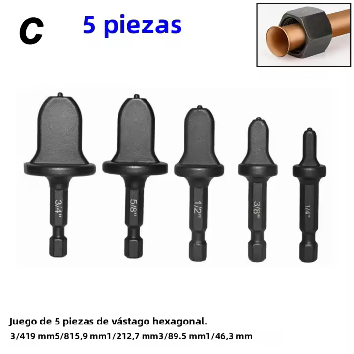 Herramienta De Reparación De Expansión De Tubo De Cobre Para Aire Acondicionado Expansor De Tubo Hexagonal 5/6/11PCS Zimir - 1