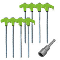 4/8pcs Ganchos De Tenda Al Aire Libre 20/25cm Ancoraciones De Acero De Carbono Para Carpa Accesorios De Camping Y Viajes - details 8