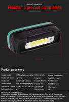 Linterna Frontal LED Portátil Mini Con Sensor T77/T78 COB Pilas Integradas Impermeable Torcha Frontal Para Trabajo Y Emergencias - details 8