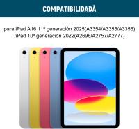 FGNS Funda con Teclado Español con Ñ compatible para iPad 10.9” 10.ª 2022(A2696/A2757/A2777) y A16 11"(A3354/A3355/A3356)2025,（No compatible con iPad Pro de 11 pulgadas."), Carcasa PU Delgada rotectora Delgada con Teclado Bluetooth Desmontable - details 0