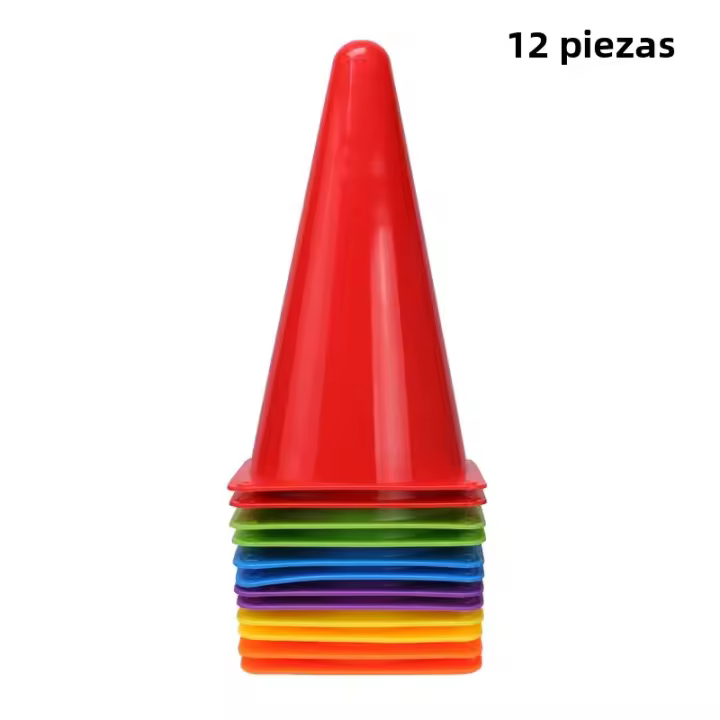 12PCS Conos De Agilidad Duraderos Para Fútbol Accesorios De Entrenamiento De Soccer Material PP Plástico Juguetes Ecológicos - 1