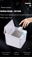 Papelera De Escritorio Mini Sensor 4/6L Cubierta Pequeña Para Baño Estilo Toque Material Plástico Forma Rectangular - details 2