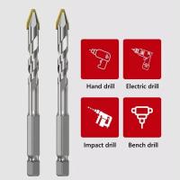 Broca Hexagonal De Alta Dureza Multiusos Con Taladro Eje Asimétrico Carburo Triangular Acero De Tungsteno Cuatro Borde Abre Agujeros Para Madera Y Metal - details 4