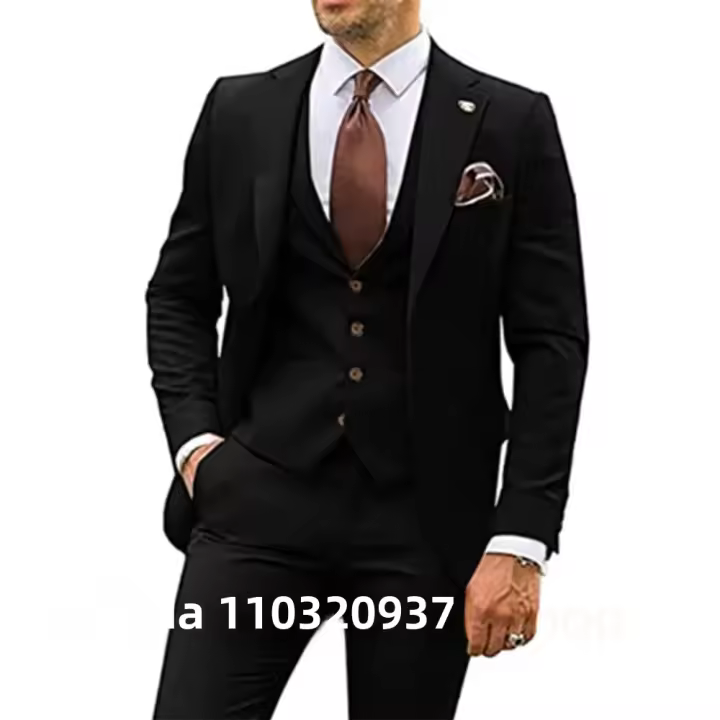 Traje De Boda Para Hombre Nueva Luz Gris 3 Piezas Conjunto De Traje Formal Vestido De Negocios Con Chaleco Y Pantalones - 1