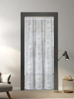 Panel De Cortina Transparente Blanca Con Diseño Floral Para Patio Y Jardín Cortina De Encaje Lace Para Decoración De Pícnic Con Bolsa De Rodillo - details 0