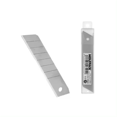 Hoja Cutter 18 mm. (Estuche 10 Piezas) Acero al Carbono. - 1