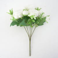 1pc Artificial Flor De Paeonia En Tela De Seda Para Decoración Falsa Flor Bouquet De Plástico Para Casamiento Fiesta En Casa - details 7