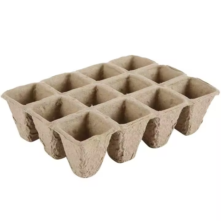 Macetas de turba ecológicas para vivero, bandeja de inicio de semillas para plantas, verduras o hierbas, paquete de 10/20 - 1