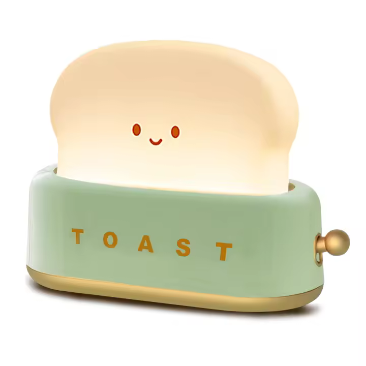 Lámpara De Noche LED Recargable USB Para Niños Con Toaster Decoración De Dormitorio Luz De Lectura Infantil Regalo Para Niños - 1