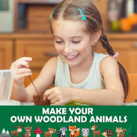 Kit De Manualidades Para Niños Con Animales De Bosque Juguetes De Peluche DIY De Terciopelo Educación Para Principiantes Edad 3-12 - details 11