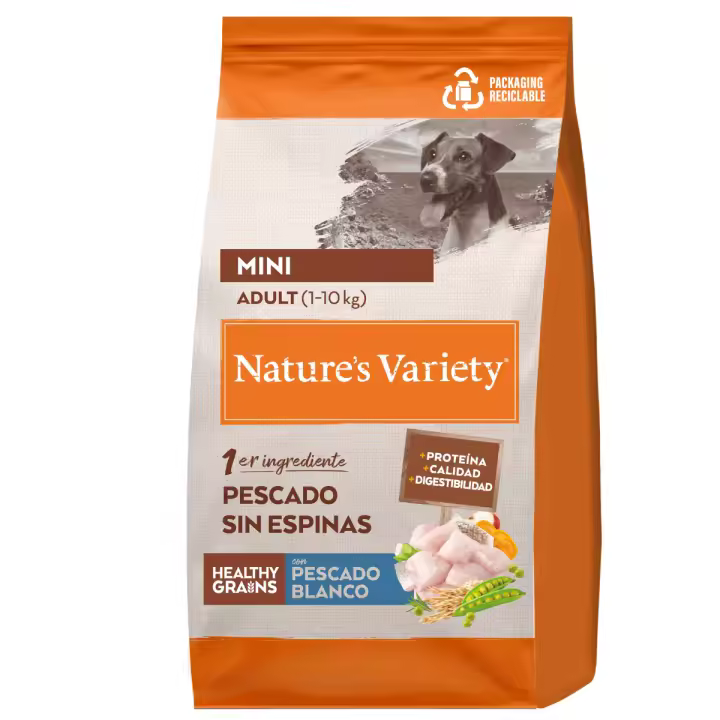 Nature´s Variety Adult Mini Healthy Grain Pescado Blanco | Variety Adulto Mini Saludable con Granos: Pescado Blanco de Nature's - 1