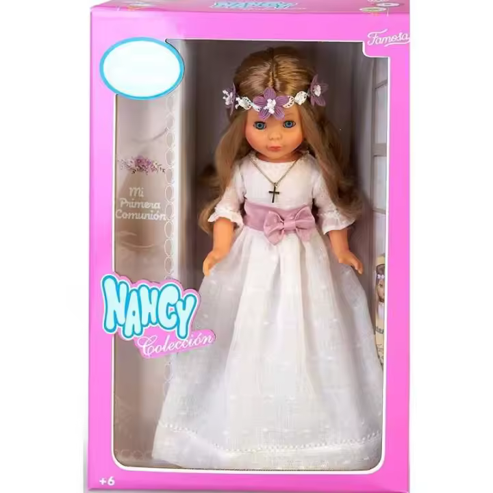 Muñeca Colección Nancy Comunión Corona Flores Rubia NANCY - 1