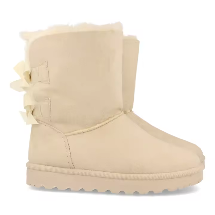 PuntoSalao Botas Australianas Puntosalao Beige Mujer - Cómodas y Bonitas Las botas australianas con lazo beige mujer en PuntoSalao son de lo más cómodo y bonito - 1