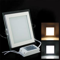 Lámpara De Techo Recubierta De Vidrio LED Panel Bajo 6W 9W 12W 18W 24W Luz De Punto LED AC85-265V Con Adaptador Para Cocina Estudio Sala De Estar Comedor Baño - details 0