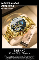 Reloj De Cuarzo Para Hombre BINBOND Lujo Deportivo Militar Casual Con Dial Decorativo Resistente Al Agua De Acero Inoxidable Estilo Business - details 2