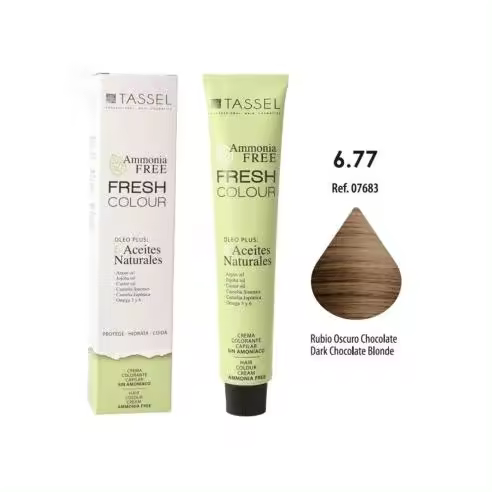 Tinte Fresh Colour sin Amoniaco 100ml: 6.77 Rubio oscuro chocolate - Tassel - 1
