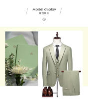 Traje De Boda Para Hombre De Alta Gama Tres Piezas Con Chaleco Y Pantalones Traje De Novio Casual Elegante Para Todas Las Estaciones - details 9