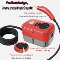 Limpiador a vapor eléctrico de alta presión y alta temperatura, 1500W, 1300ml, esterilizador portátil para limpieza de campanas de cocina domésticas - details 9