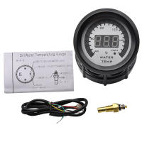 Gauge De Temperatura Del Agua Para Coche Con Sensor Y Adaptador De Tubo 40-140℃ Medidor Digital De Temperatura Para Carburado 12V - details 0